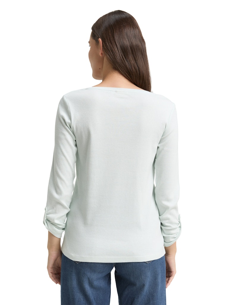 TOM TAILOR CASUAL WOMEN T-shirt stripe henley Freizeitshirts /-blusen TOM TAILOR CASUAL WOMEN