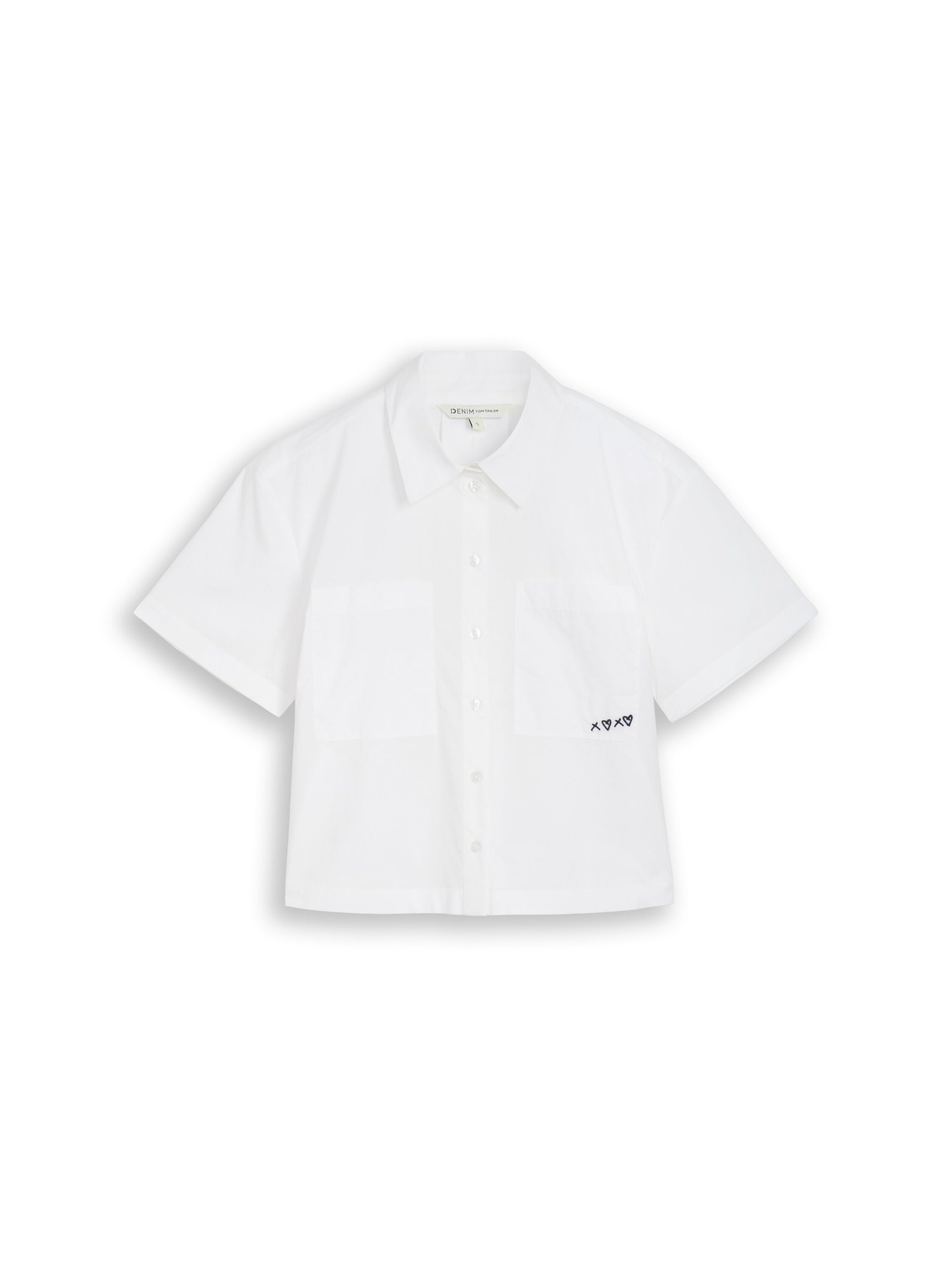 TOM TAILOR DENIM WOMEN Boxy poplin shortsleeve shirt Freizeitshirts /-blusen TOM TAILOR DENIM WOMEN Black XS