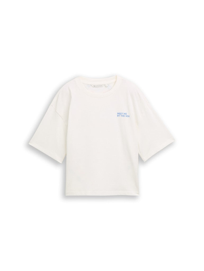 TOM TAILOR DENIM WOMEN boxy T-shirt with print Freizeitshirts /-blusen TOM TAILOR DENIM WOMEN 10332 XS