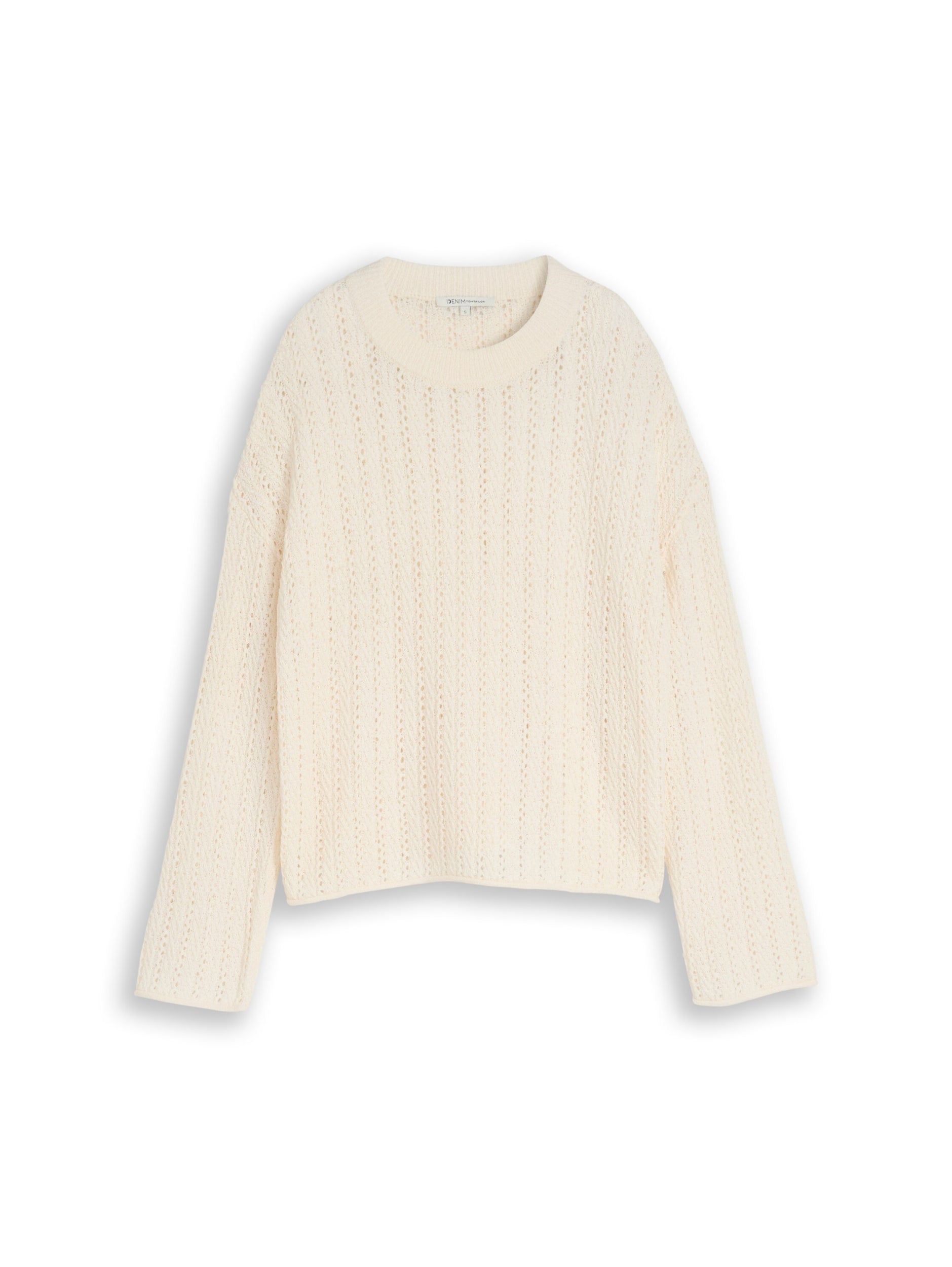 TOM TAILOR DENIM WOMEN Knit Open Structure Crew Neck Freizeitpullover TOM TAILOR DENIM WOMEN 10348 XS
