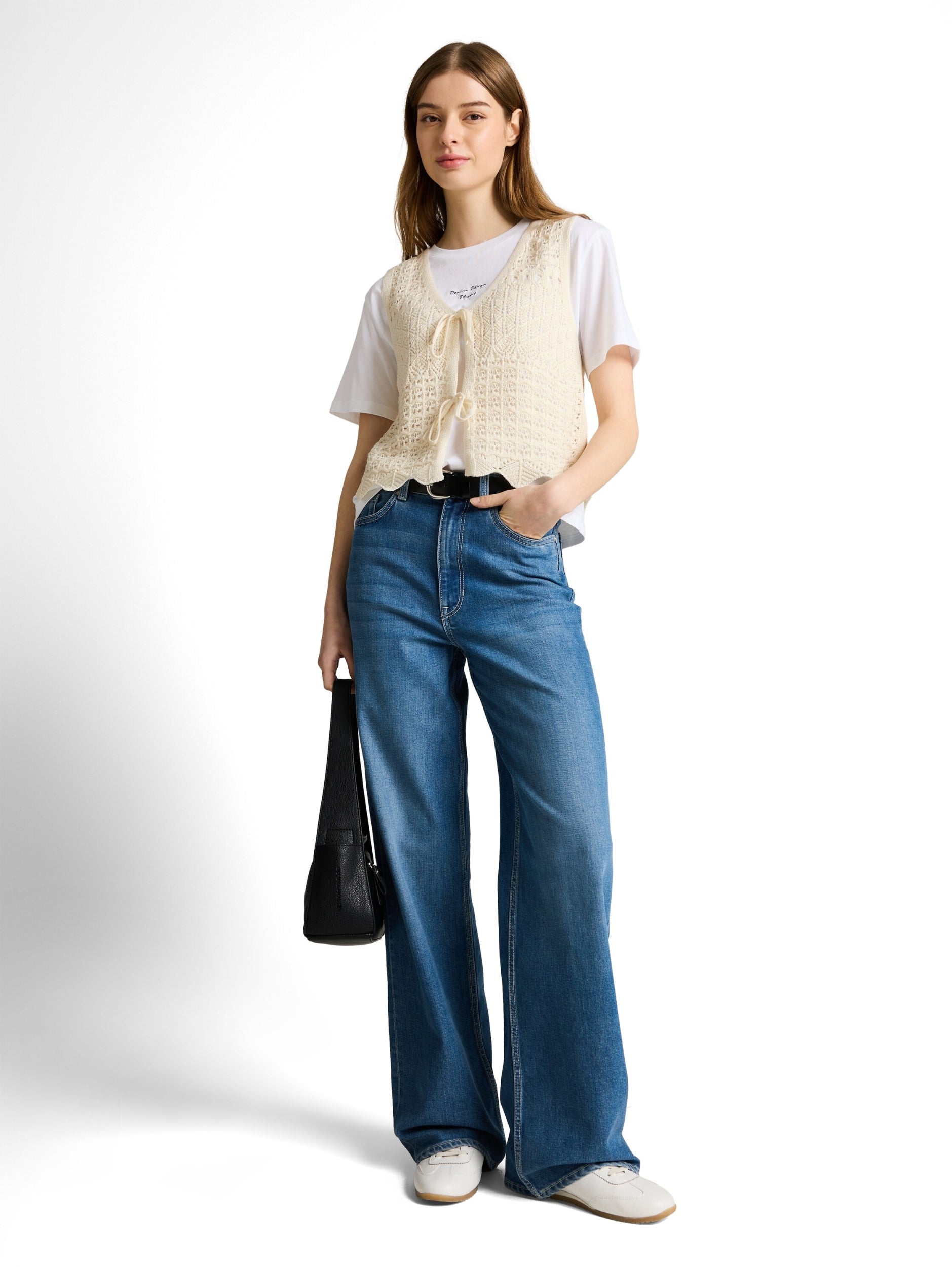 TOM TAILOR DENIM WOMEN knit structured vest Freizeitpullover TOM TAILOR DENIM WOMEN