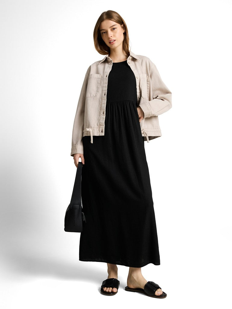 TOM TAILOR DENIM WOMEN Midi Linen dress with volume Freizeitshirts /-blusen TOM TAILOR DENIM WOMEN