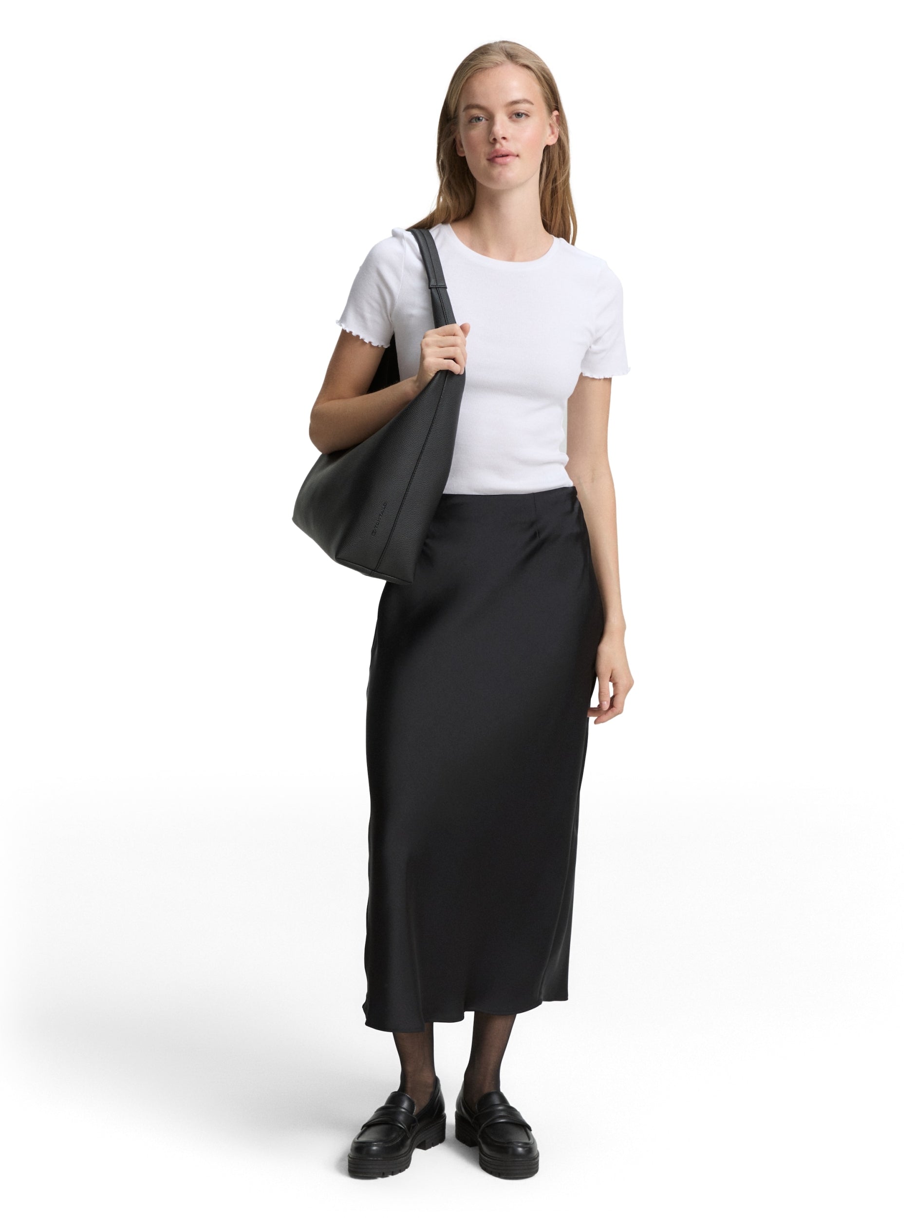 TOM TAILOR DENIM WOMEN midi slip skirt Kleider & Röcke TOM TAILOR DENIM WOMEN