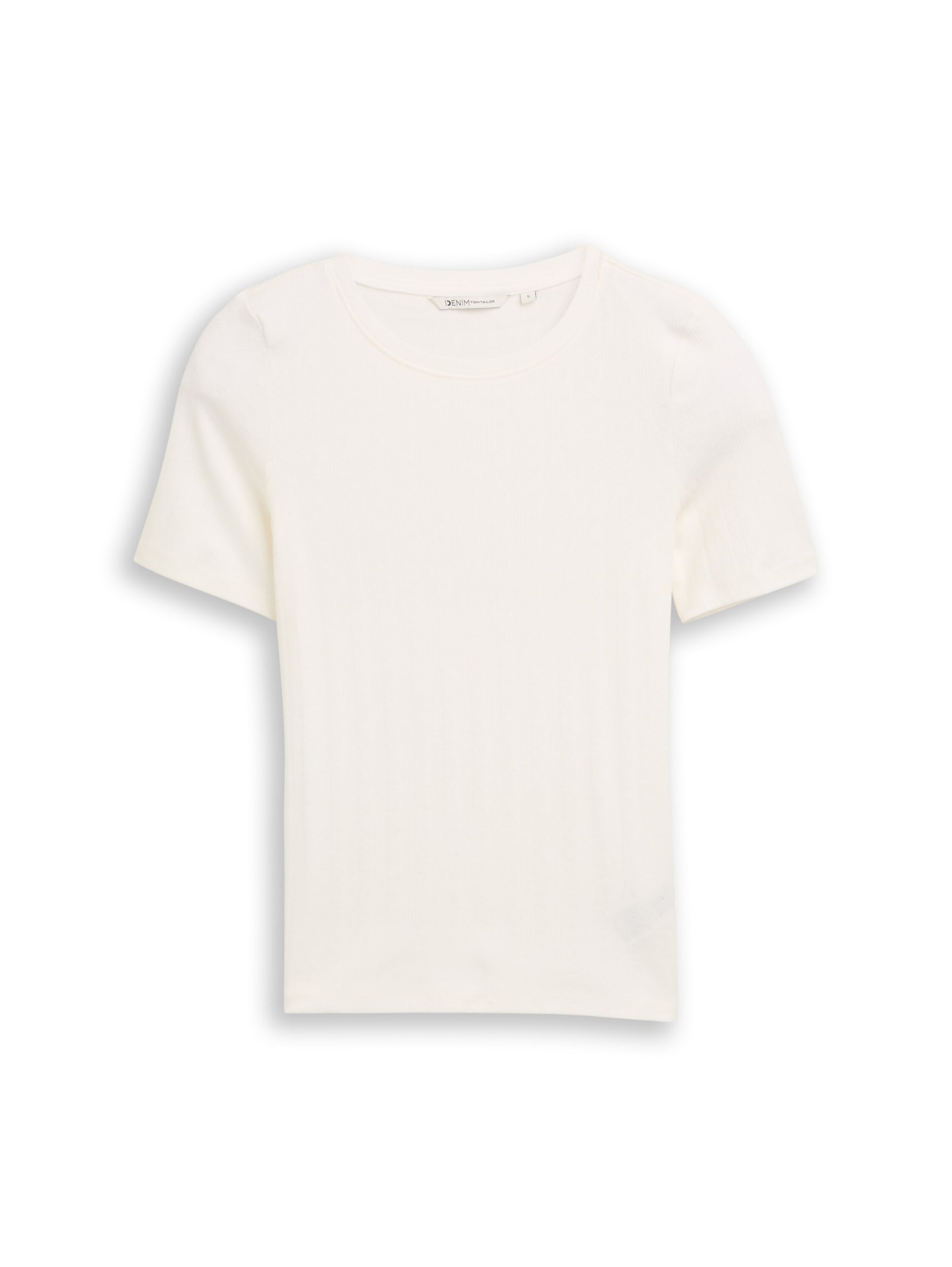 TOM TAILOR DENIM WOMEN Pointelle T-Shirt Freizeitshirts /-blusen TOM TAILOR DENIM WOMEN 10332 XS