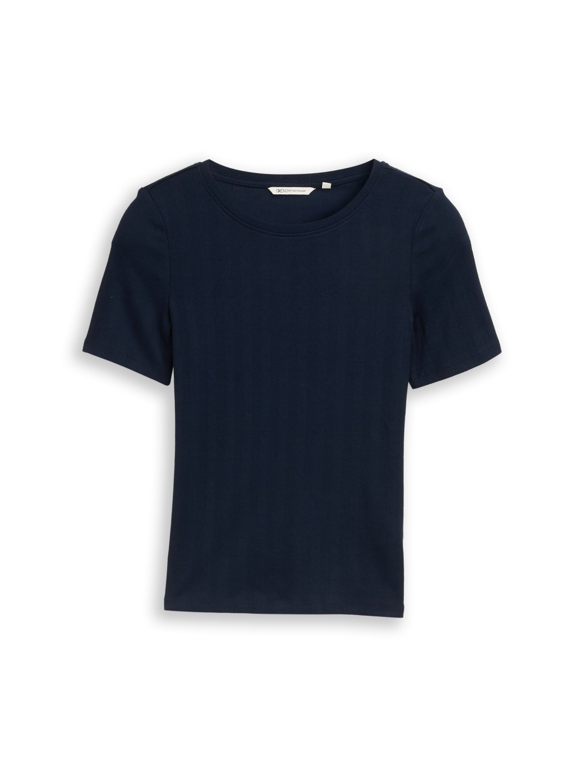 TOM TAILOR DENIM WOMEN Pointelle T-Shirt Freizeitshirts /-blusen TOM TAILOR DENIM WOMEN Black XS
