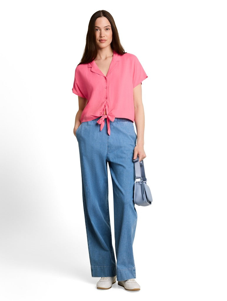 TOM TAILOR DENIM WOMEN resort shirt with knot Freizeitshirts /-blusen TOM TAILOR DENIM WOMEN