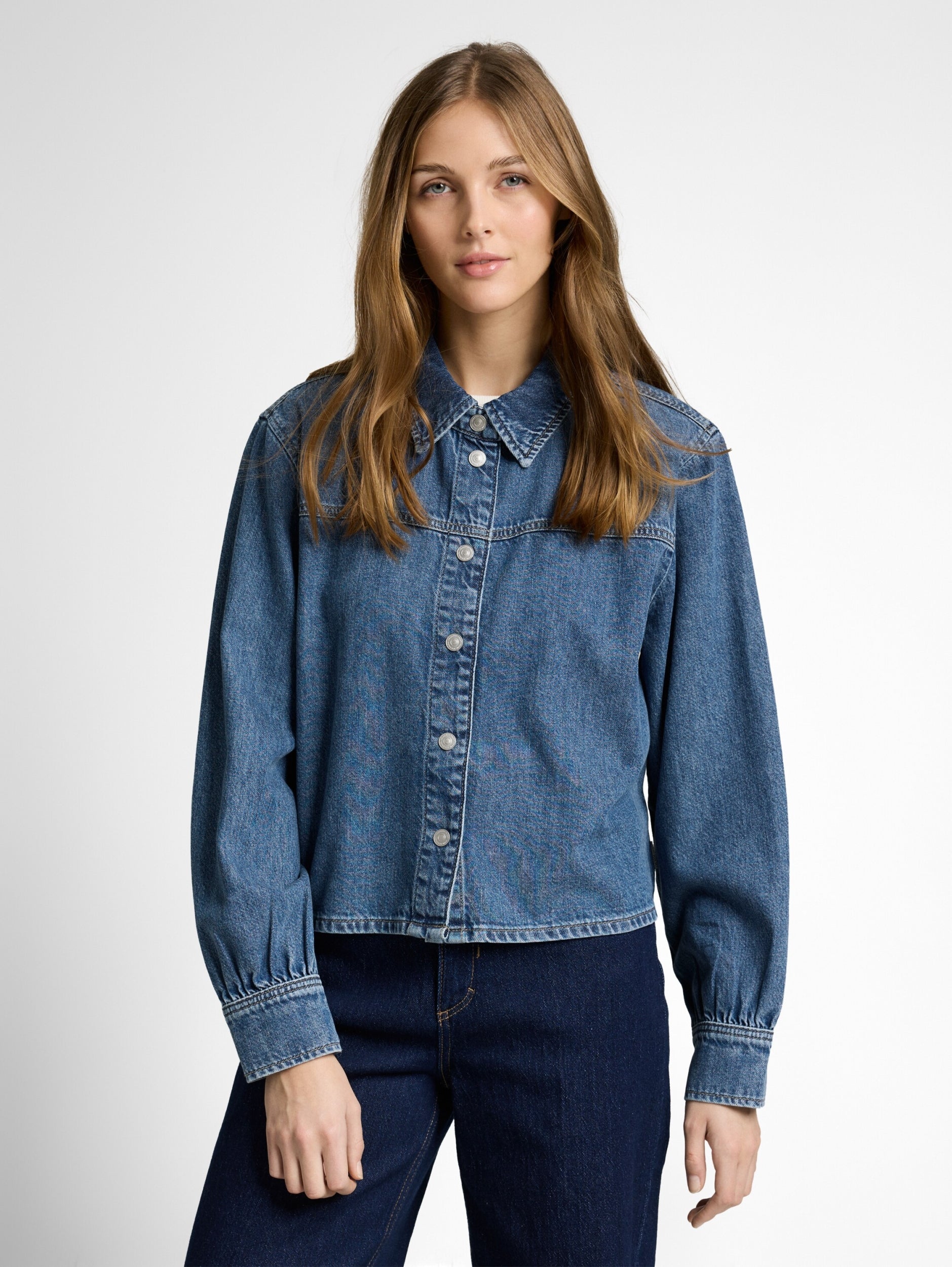 TOM TAILOR DENIM WOMEN Short denim shirt Freizeitshirts /-blusen TOM TAILOR DENIM WOMEN