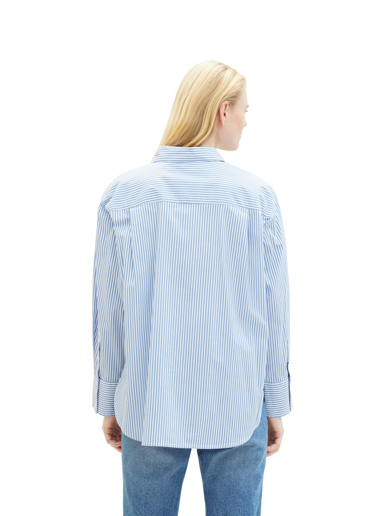 TOM TAILOR DENIM WOMEN STRIPED POPLIN SHIRT Freizeitshirts /-blusen TOM TAILOR DENIM WOMEN