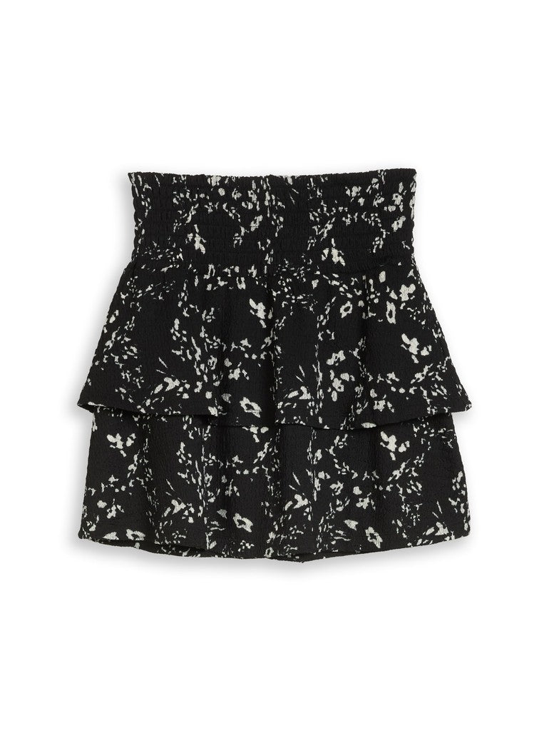 TOM TAILOR DENIM WOMEN Volant Skirt with Smocking Kleider & Röcke TOM TAILOR DENIM WOMEN 39476 XS