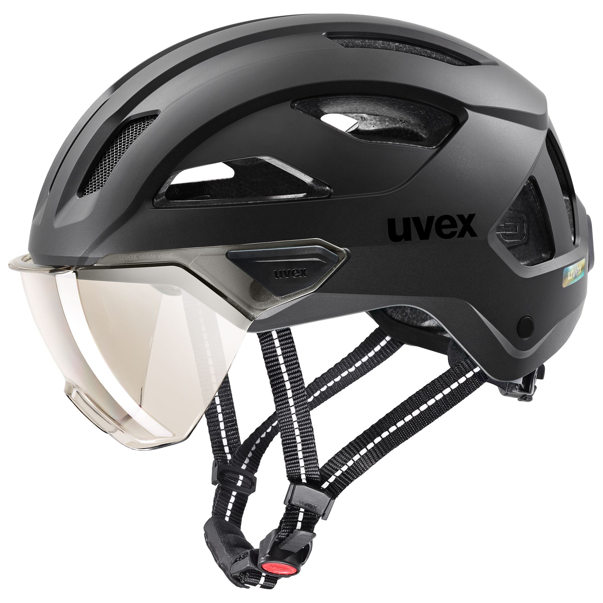UVEX uvex stride visor Fahrradhelme & Schoner UVEX 0115 black mat 56