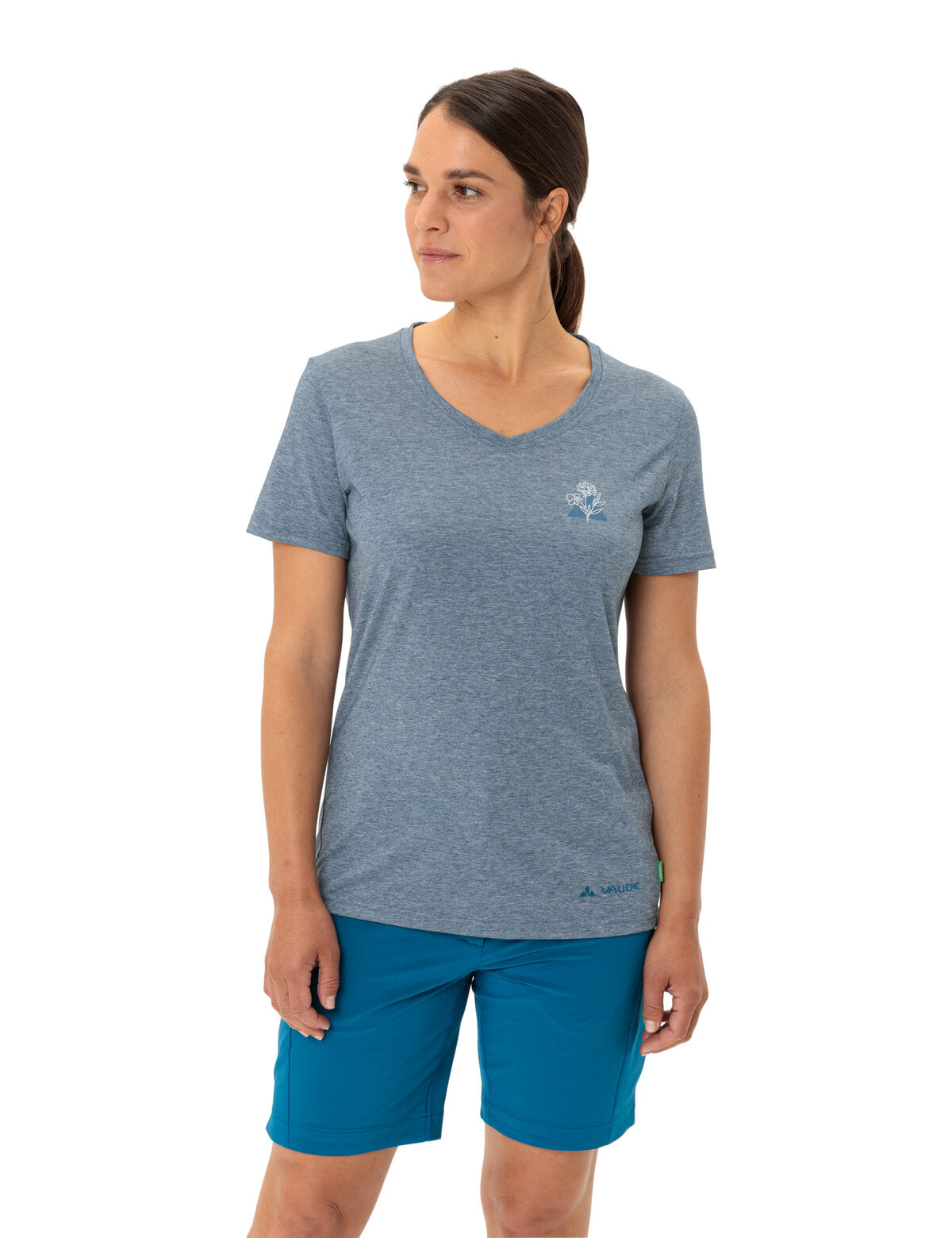 VAUDE Wo Skomer Print T-Shirt III dark sea Wandershirts /-hemden VAUDE