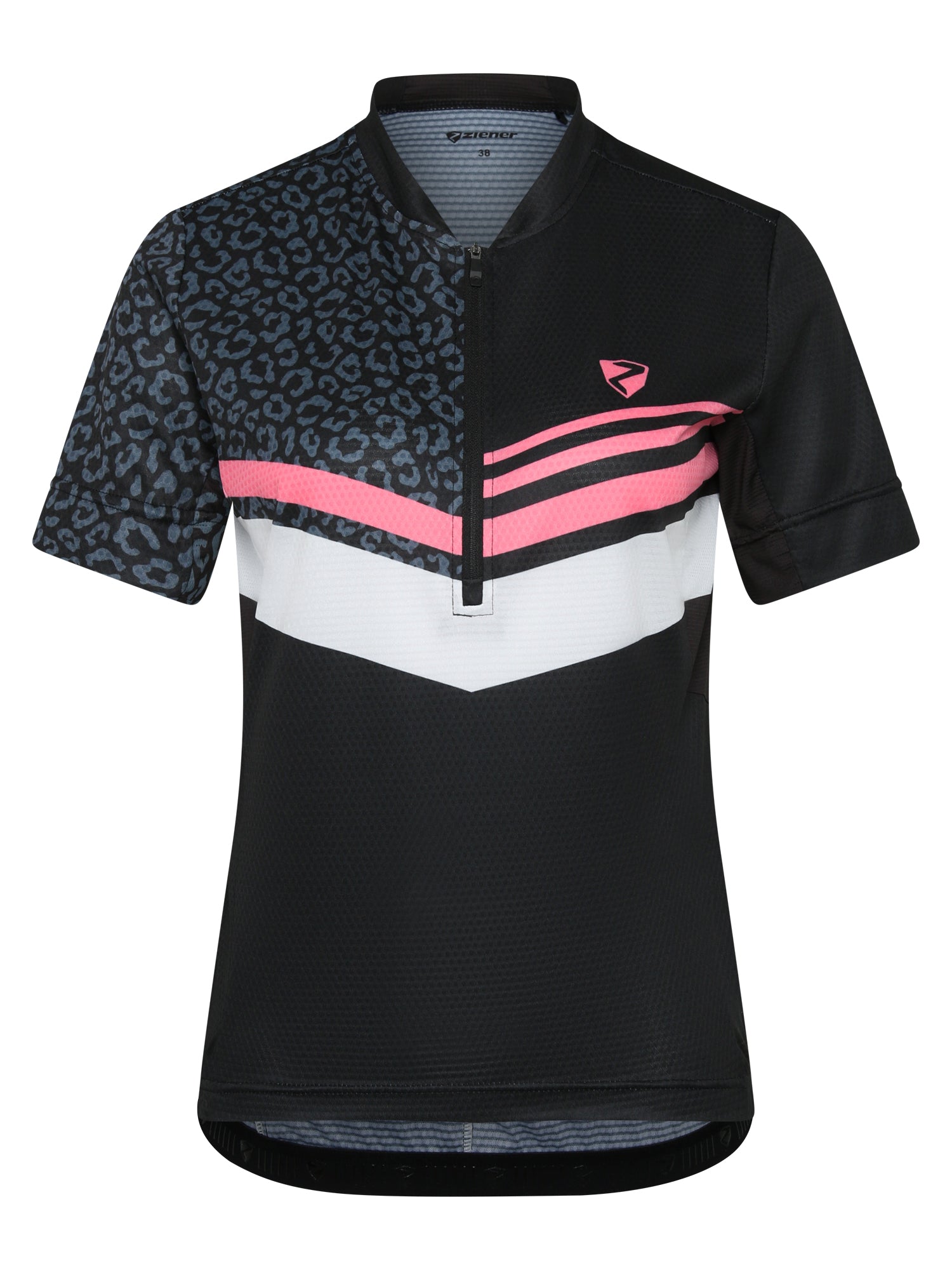 ZIENER NALADIA shirt lady ZIENER black.strawberry sorbet 36