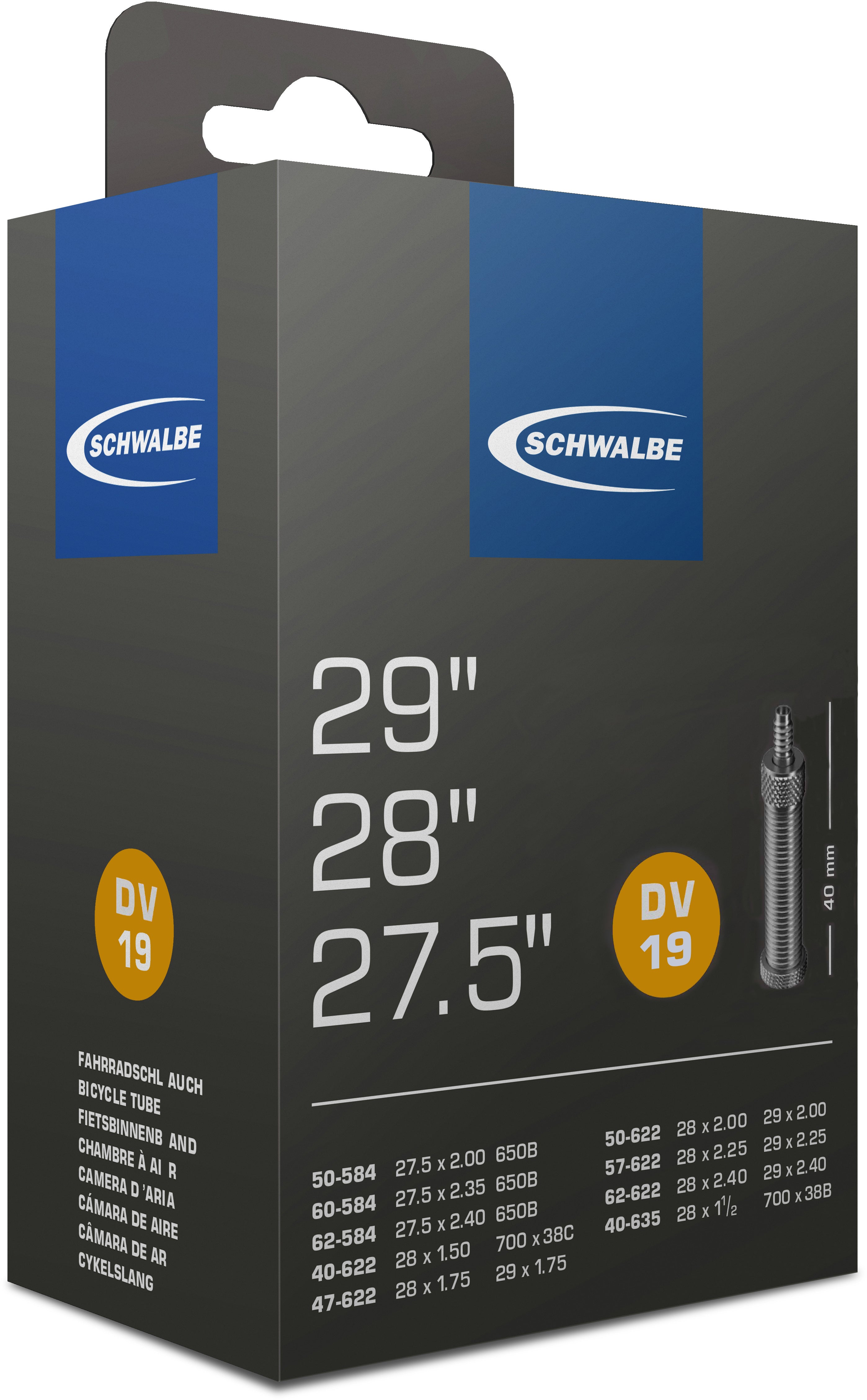 SCHWALBE DV19 40/62-584/635 - Schläuche & Reifen SCHWALBE - 29