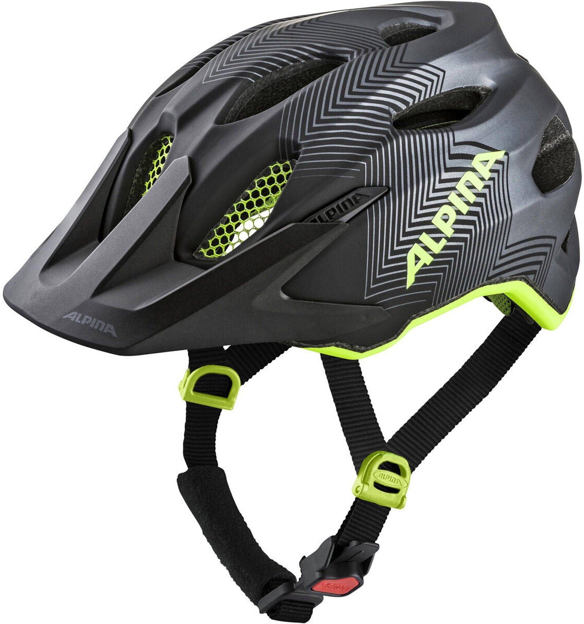 ALPINA Kinder Radhelm "Carapax Jr." Fahrradhelme & Schoner ALPINA 32 black-neon-yellow matt 51