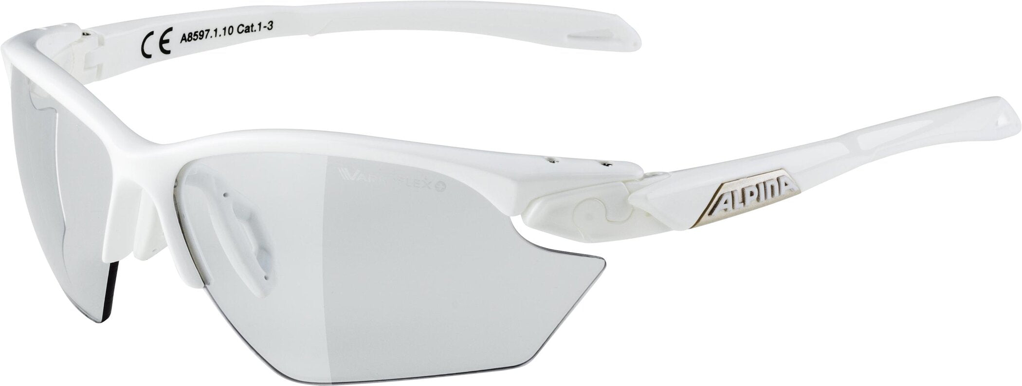 ALPINA Sportbrille/Sonnenbrille "Twist Five HR S VL+" Fahrradbrillen ALPINA white gloss -