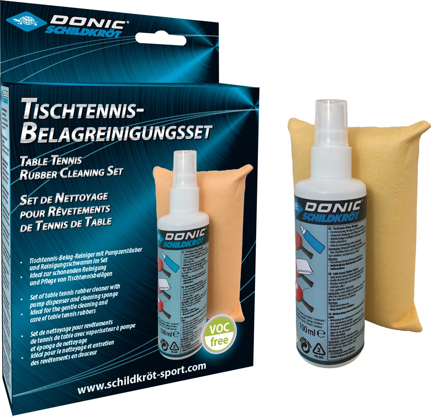 DONIC SCHILDKRÖT TT-ZUBEHÖR BELAGREINIGUNGSSET, DONIC SCHILDKRÖT KEINE FARBE -