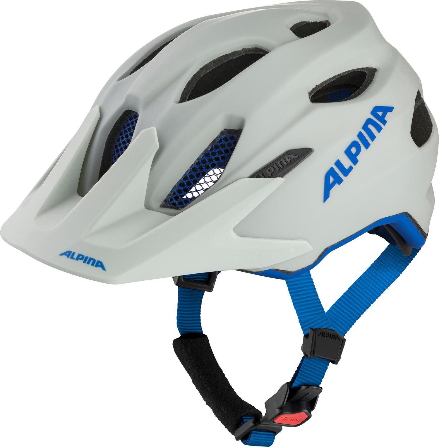 ALPINA Kinder Radhelm "Carapax Jr." Fahrradhelme & Schoner ALPINA smoke-grey blue matt 51