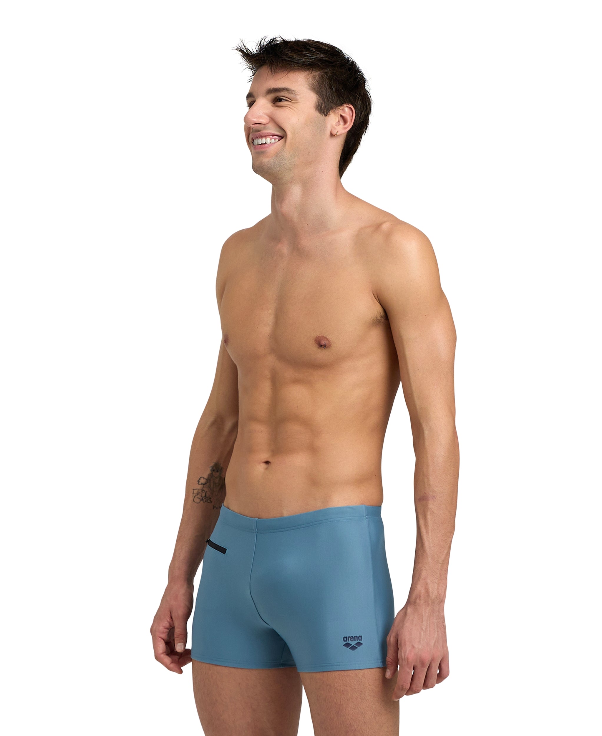 ARENA MEN'S SHORT SOLID ZIPPED NEW BRUNER Badehose ARENA STONE GREY 6