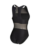 ARENA WOMEN'S ARENA MESH PANELS SWIMSUIT VENT BACK BLACK Badeanzug ARENA