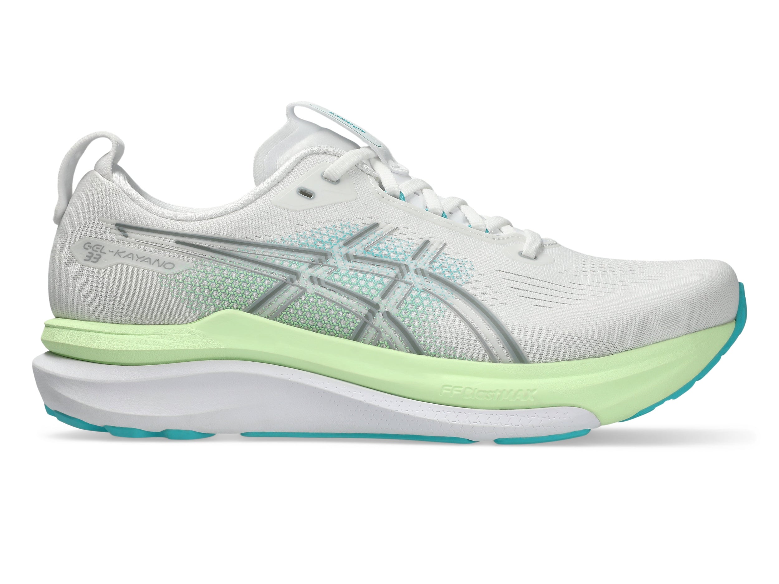 ASICS GEL-KAYANO 33 Dämpfung ASICS WHITE/ENERGY AQUA 42
