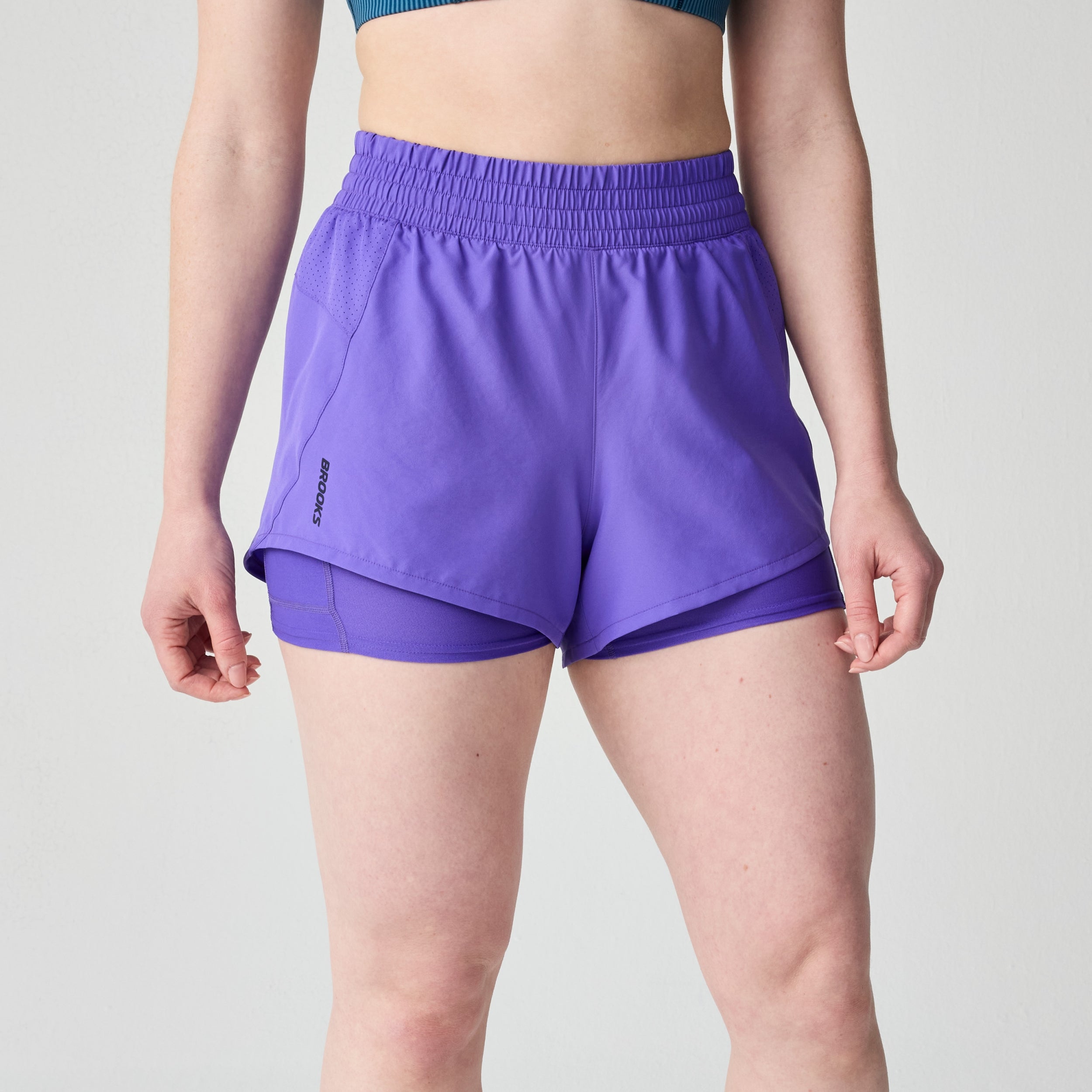 BROOKS Dash 2-in-1 Short Laufhosen BROOKS Violet XS