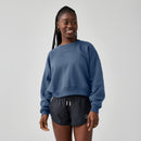 BROOKS Movement Cropped Sweatshirt Laufshirts BROOKS Steel Blue XS