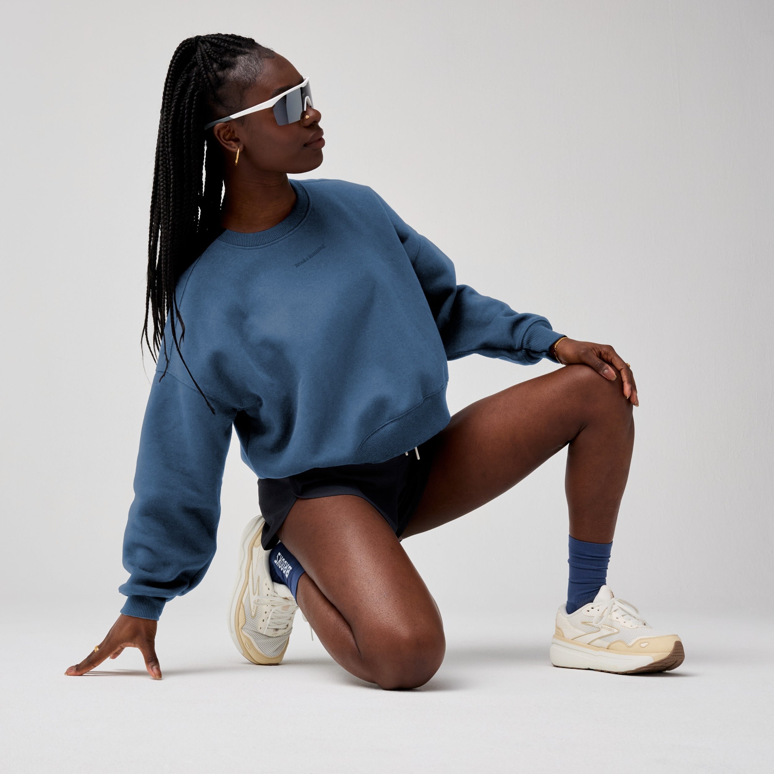 BROOKS Movement Cropped Sweatshirt Laufshirts BROOKS