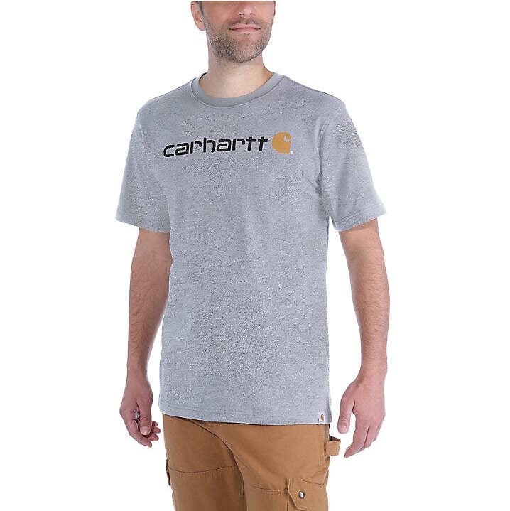 Carhartt B.V. CORE LOGO T-SHIRT S/S 034 Heather Grey Wandershirts /-hemden Carhartt B.V.