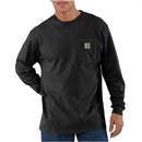 Carhartt B.V. WORKWEAR POCKET T-SHIRT L/S BLK Black Wandershirts /-hemden Carhartt B.V.
