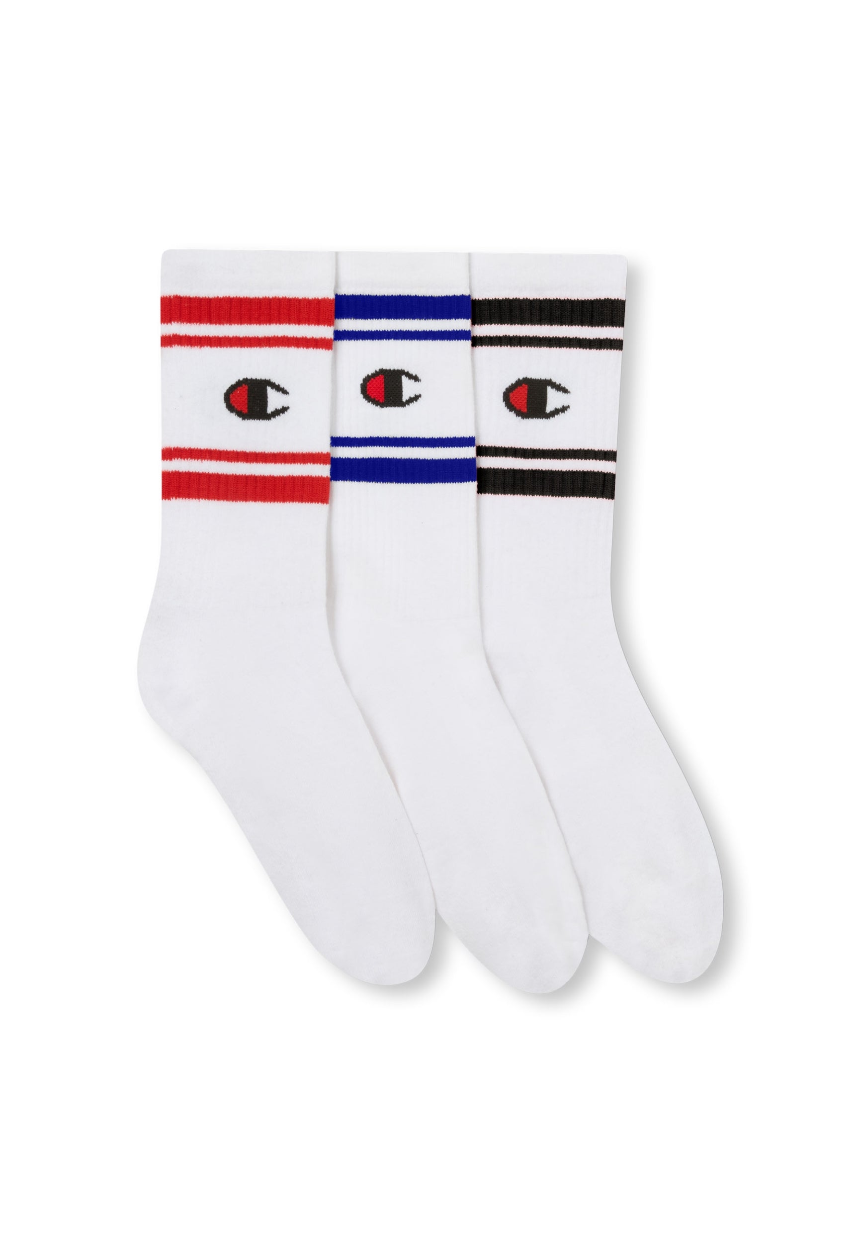 CHAMPION 3pk Crew Socks Socken CHAMPION WHT/PINK 39-42