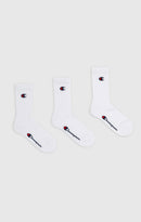 CHAMPION 3pk Crew Socks Socken CHAMPION WW001 WHT/WHT/WHT-NS 35-38