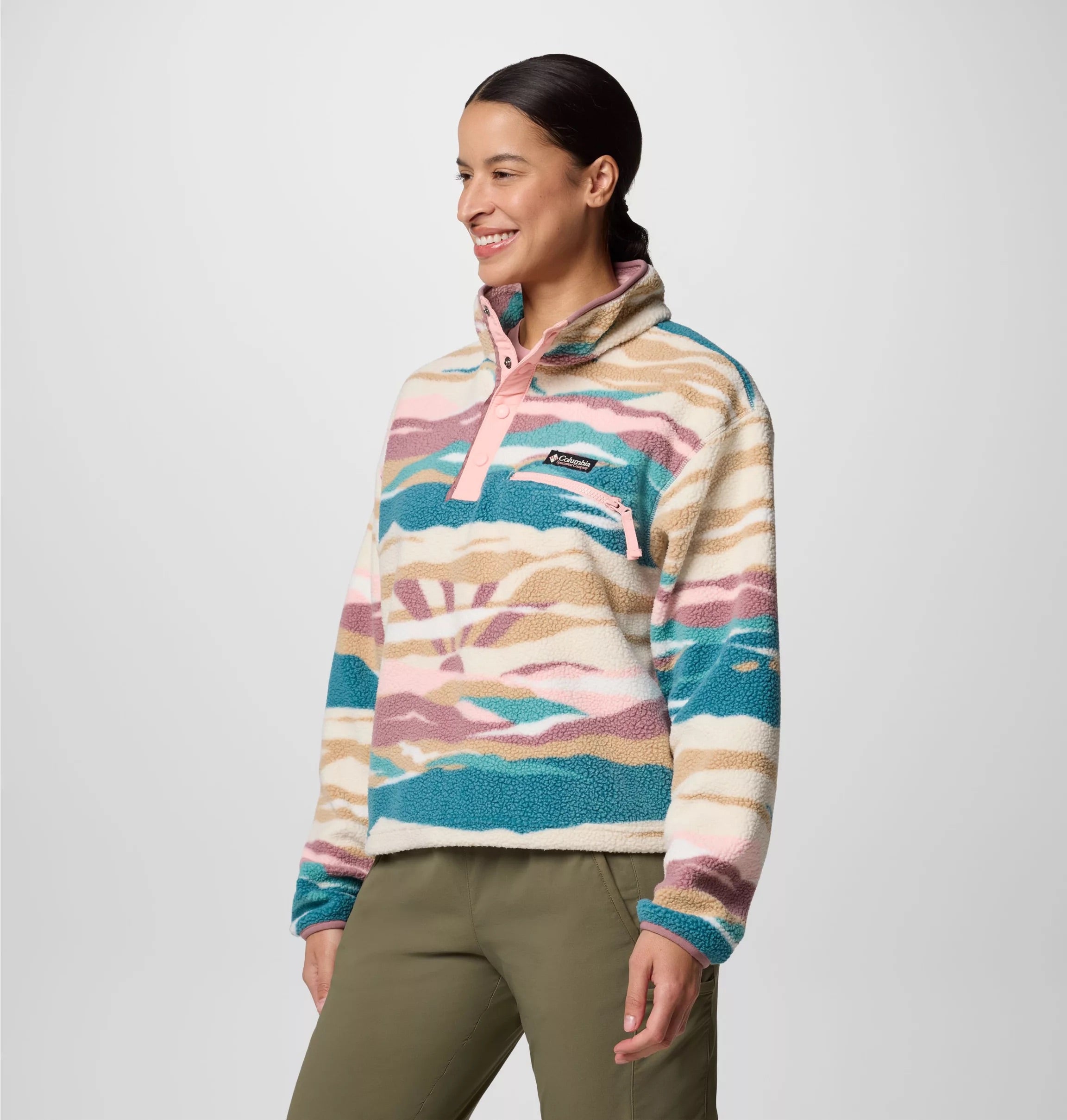 COLUMBIA Helvetia II Printed Cropped Half Sn Fleecejacken & Pullover COLUMBIA