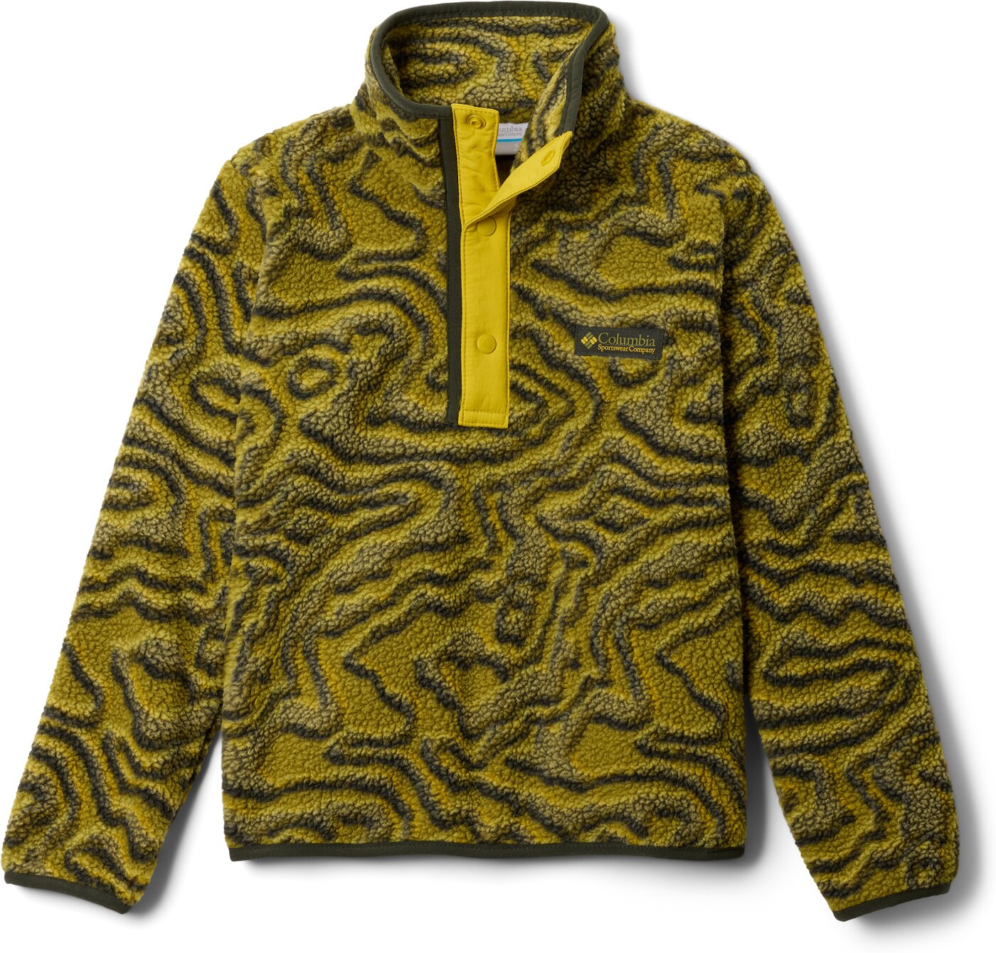 COLUMBIA Helvetia II Printed Half Snap Fleec Chalk COLUMBIA Mossy Green, Mossy Green, Greenscape XS