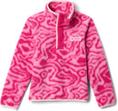 COLUMBIA Helvetia II Printed Half Snap Fleec Chalk COLUMBIA Wild Geranium, Peach, Tested Tough XS