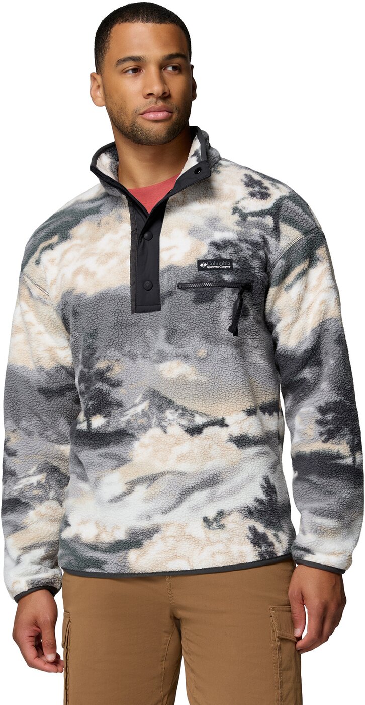 COLUMBIA Helvetia II Printed Half Snap Fleec Fleecejacken & Pullover COLUMBIA Pebble, Beet S