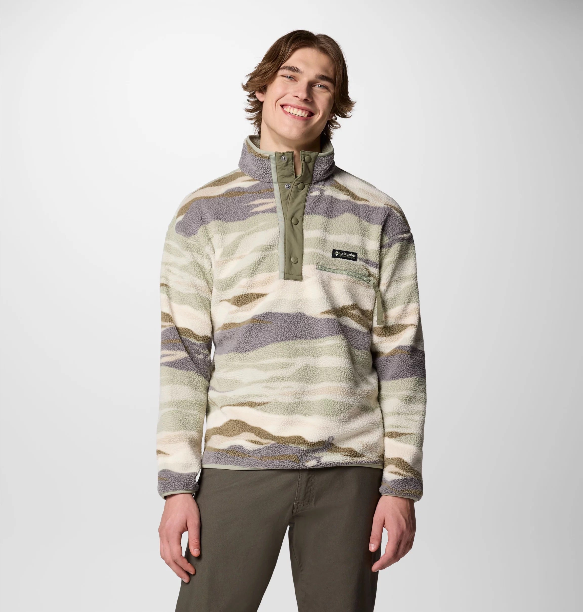 COLUMBIA Helvetia II Printed Half Snap Fleec Fleecejacken & Pullover COLUMBIA Safari Window Plaid S