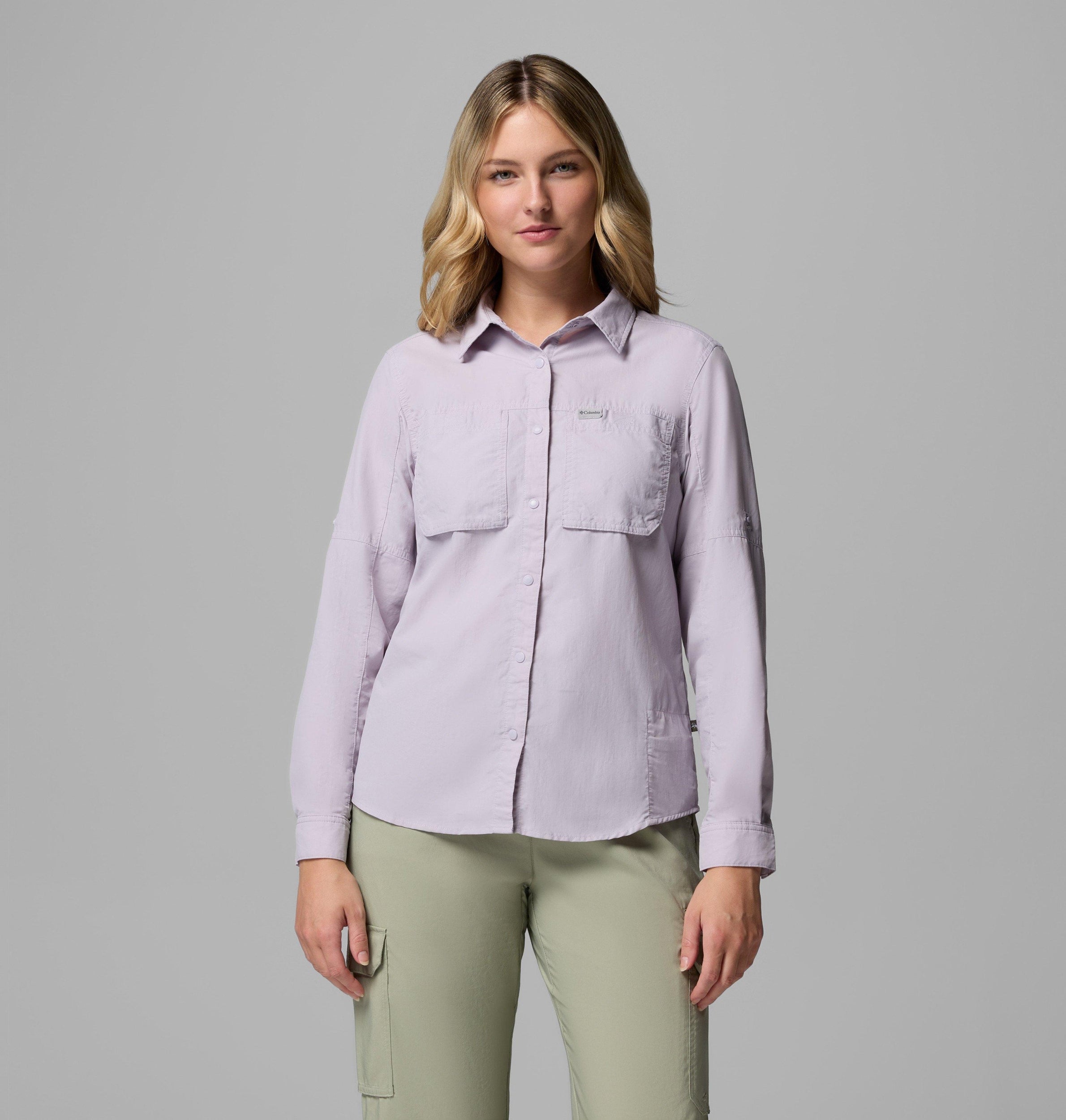 COLUMBIA Skien Valley Long Sleeve Shirt Wandershirts /-hemden COLUMBIA Lavender Pearl, Black XS