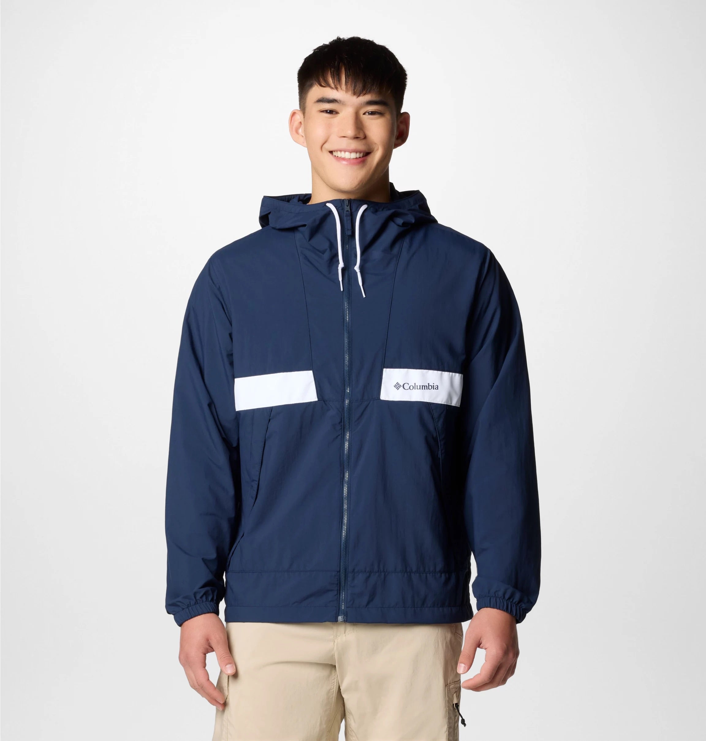 COLUMBIA Spire Valley Hooded Windbreaker Wanderjacken COLUMBIA Collegiate Navy, Bluestone, Nimbus Grey S