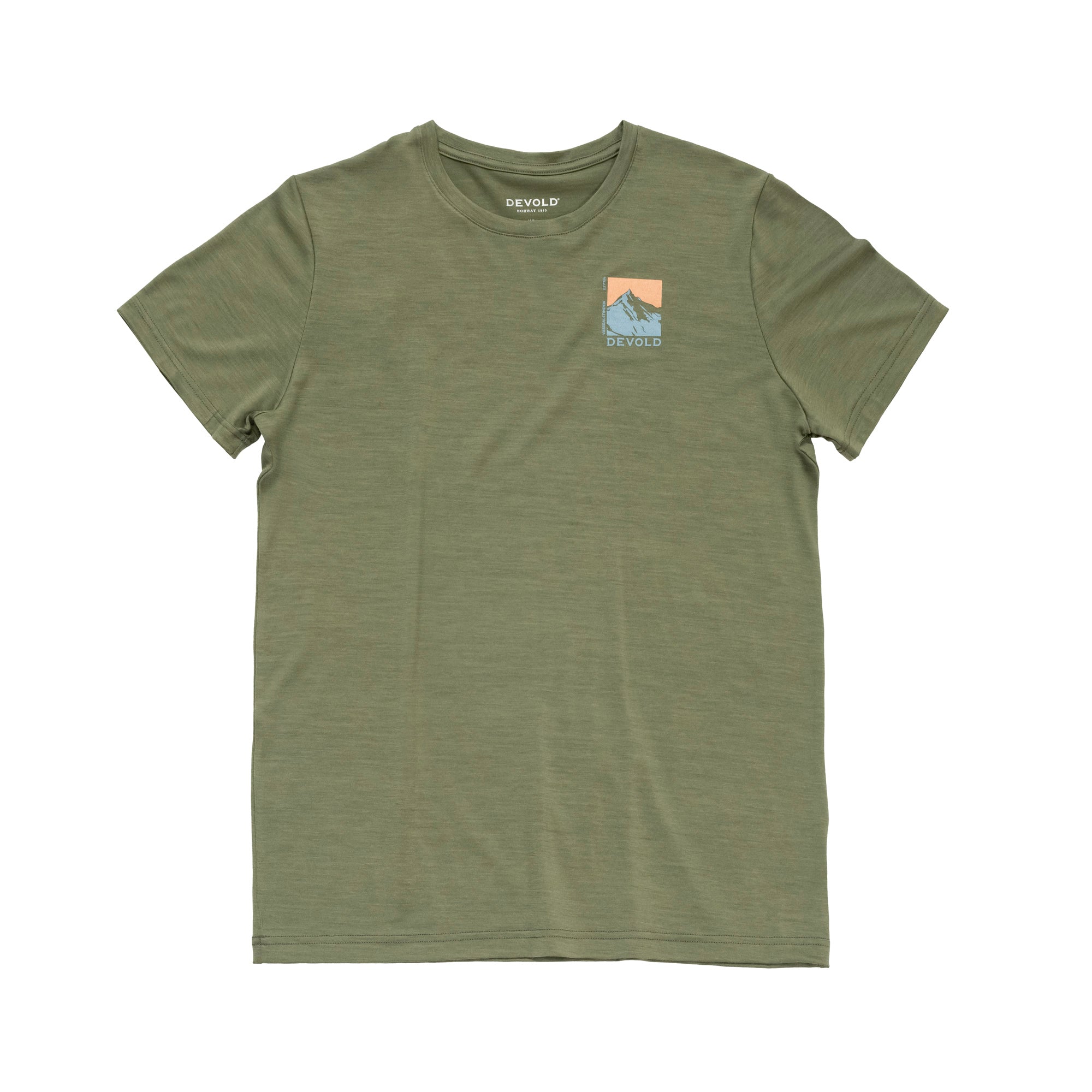 DEVOLD CLASSIC "SUMMIT" TEE MAN Wandershirts /-hemden DEVOLD LICHENMELANGE/NIGHT S