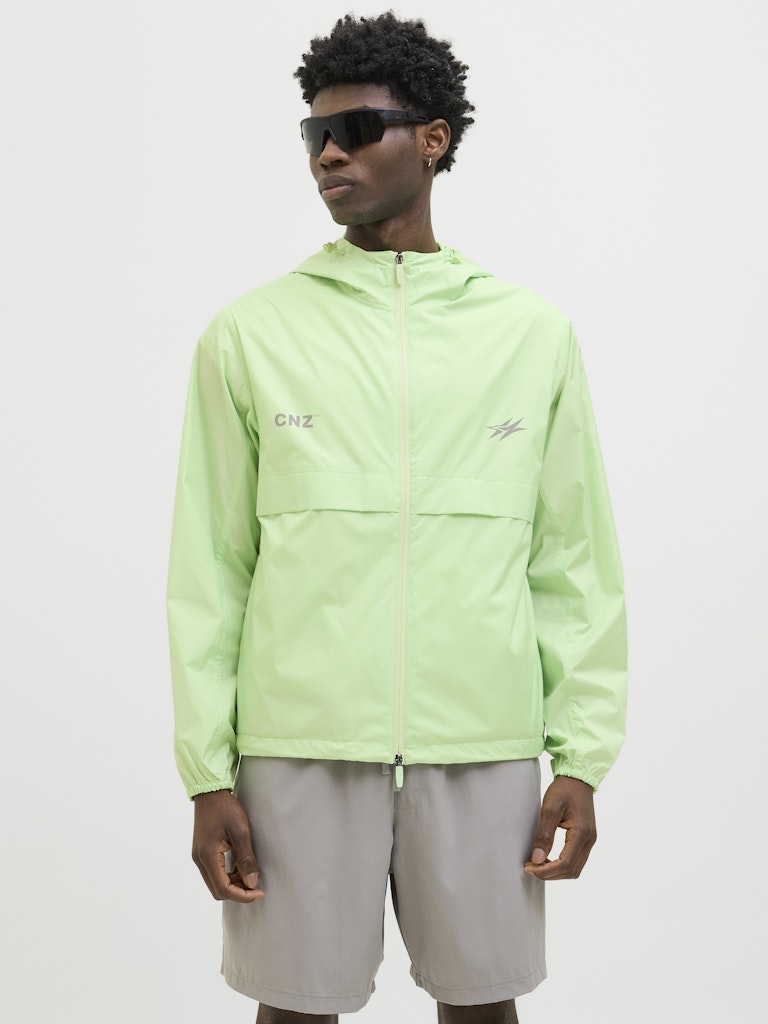 JACK & JONES JCOCNZ PARIS WINDBREAKER JACKET NOO Paradise Green/With Back Print Freizeitjacken JACK & JONES