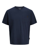 JACK & JONES JJEDOVER SLUB TEE SS NOOS Freizeitshirts /-hemden JACK & JONES Navy Blazer S