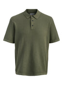 JACK & JONES JJEGEORGE KNIT POLO SS SN Freizeitshirts /-hemden JACK & JONES Dusty Olive S