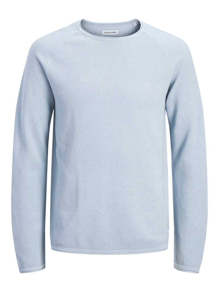 JACK & JONES JJEHILL KNIT CREW NECK NOOS Iceberg Green/Twist Freizeitpullover JACK & JONES Celestial Blue S
