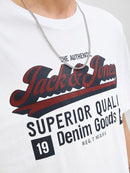 JACK & JONES JJELOGO TEE SS O-NECK 2 COL AW25 SN Freizeitshirts /-hemden JACK & JONES