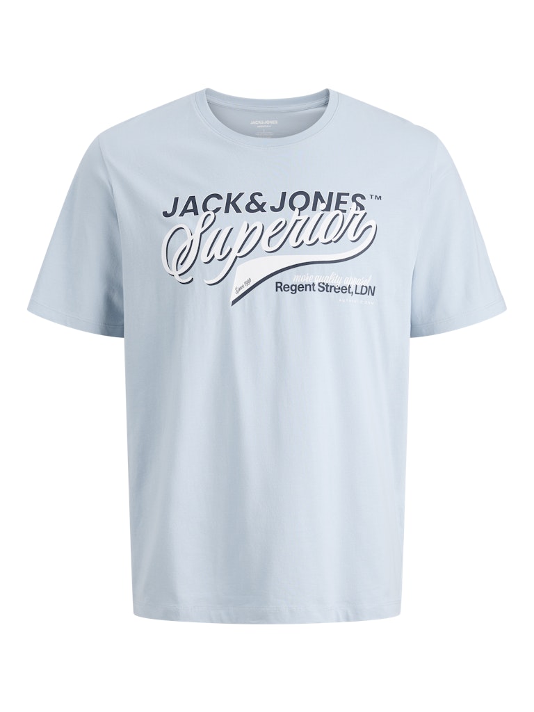 JACK & JONES JJELOGO TEE SS O-NECK 2 COL SS26 SN Freizeitshirts /-hemden JACK & JONES Celestial Blue S