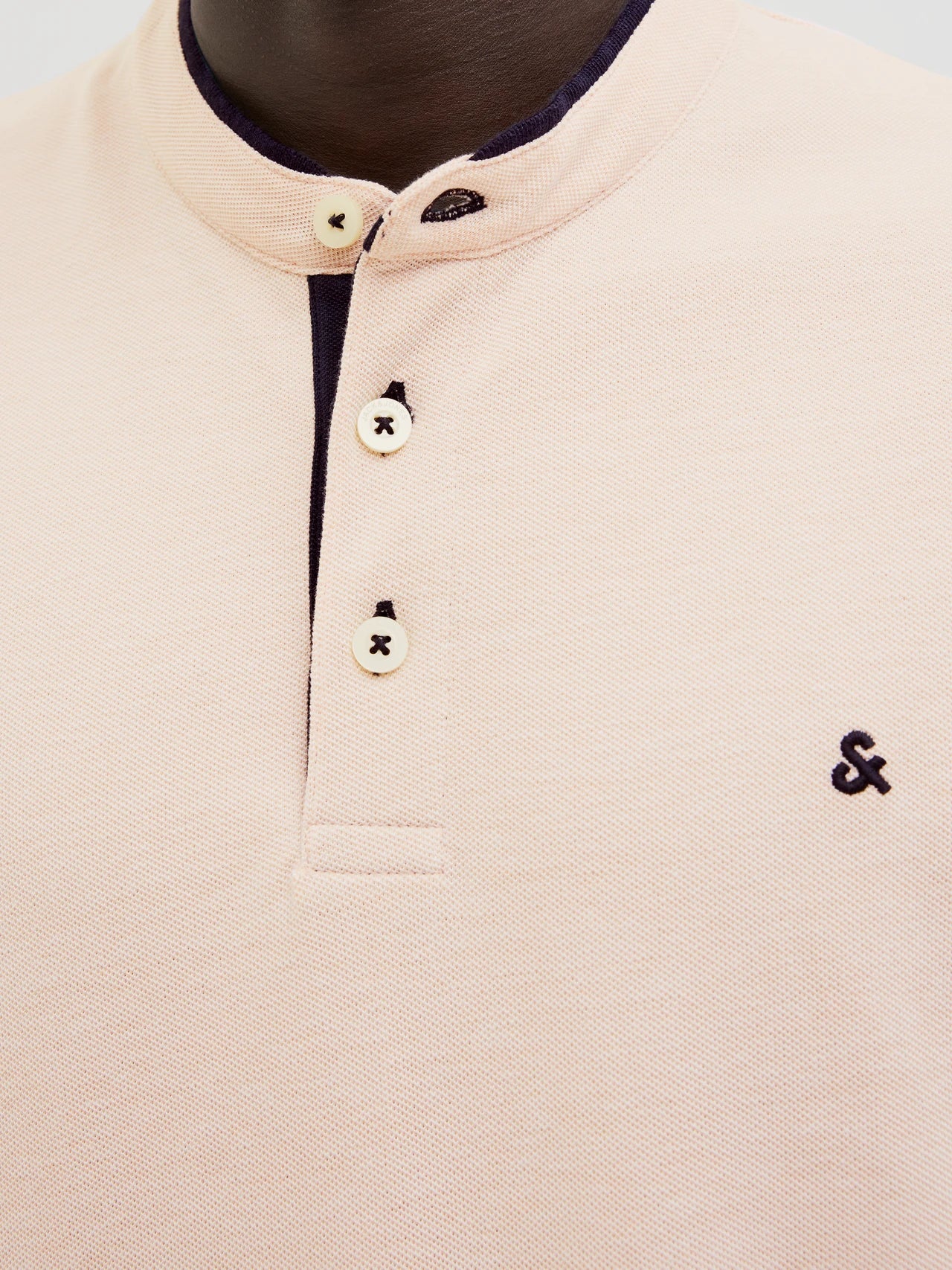 JACK & JONES JJEPAULOS MAO POLO SS NOOS Bright Cobalt Freizeitshirts /-hemden JACK & JONES
