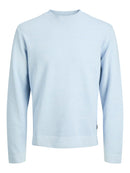 JACK & JONES JPRBLAMILANO SPRING KNIT CREW NECK Freizeitpullover JACK & JONES Chambray Blue/Melange S