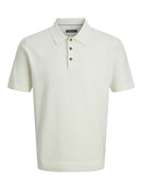 JACK & JONES JPRBLURILEY KNIT POLO SS SN Freizeitshirts /-hemden JACK & JONES Cloud Dancer S
