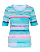 JOY ALEYNA T-Shirt Freizeitshirts /-blusen JOY blue lagoon print 38