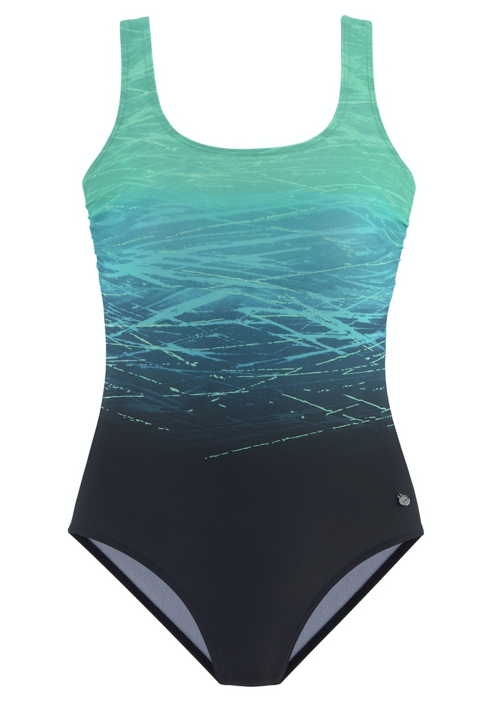 LASCANA Badeanzug Badeanzug LASCANA 3762 black-green 38B